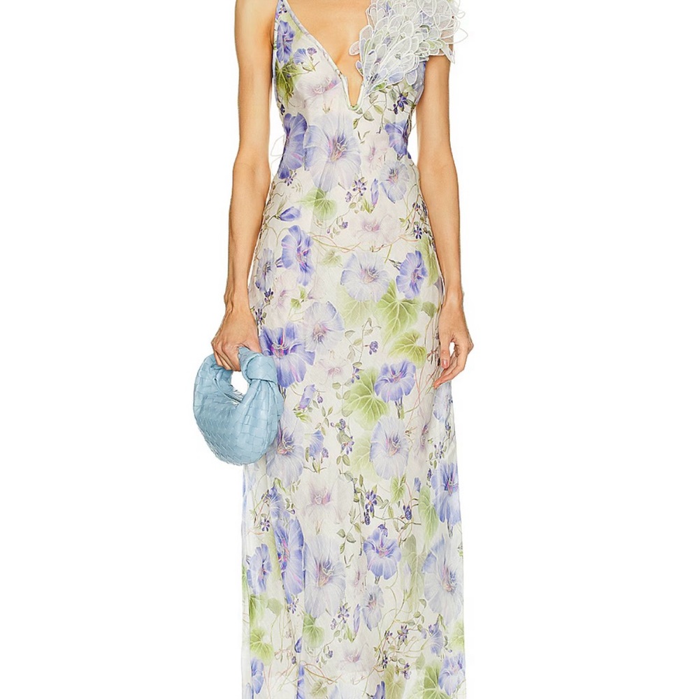 Floral Print Maxi Dress - Multicolor